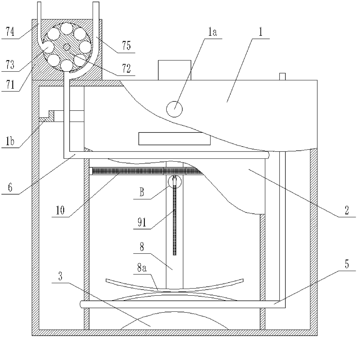 High efficient printing and dyeing wastewater flocculating device and applications thereof