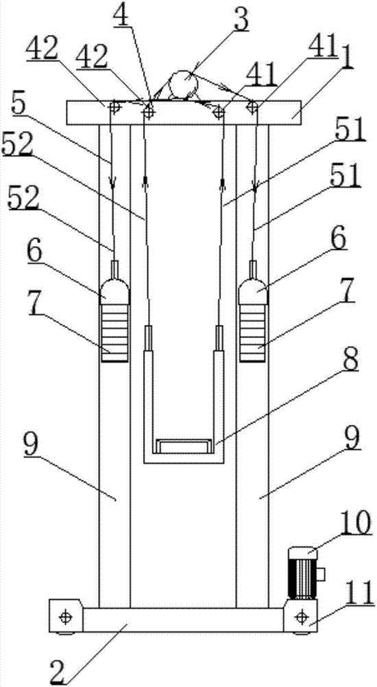 Piler with traction type lifting mechanism