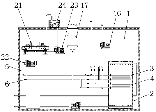 Ice storage device and method of ice storage device for melting ice through air temperature