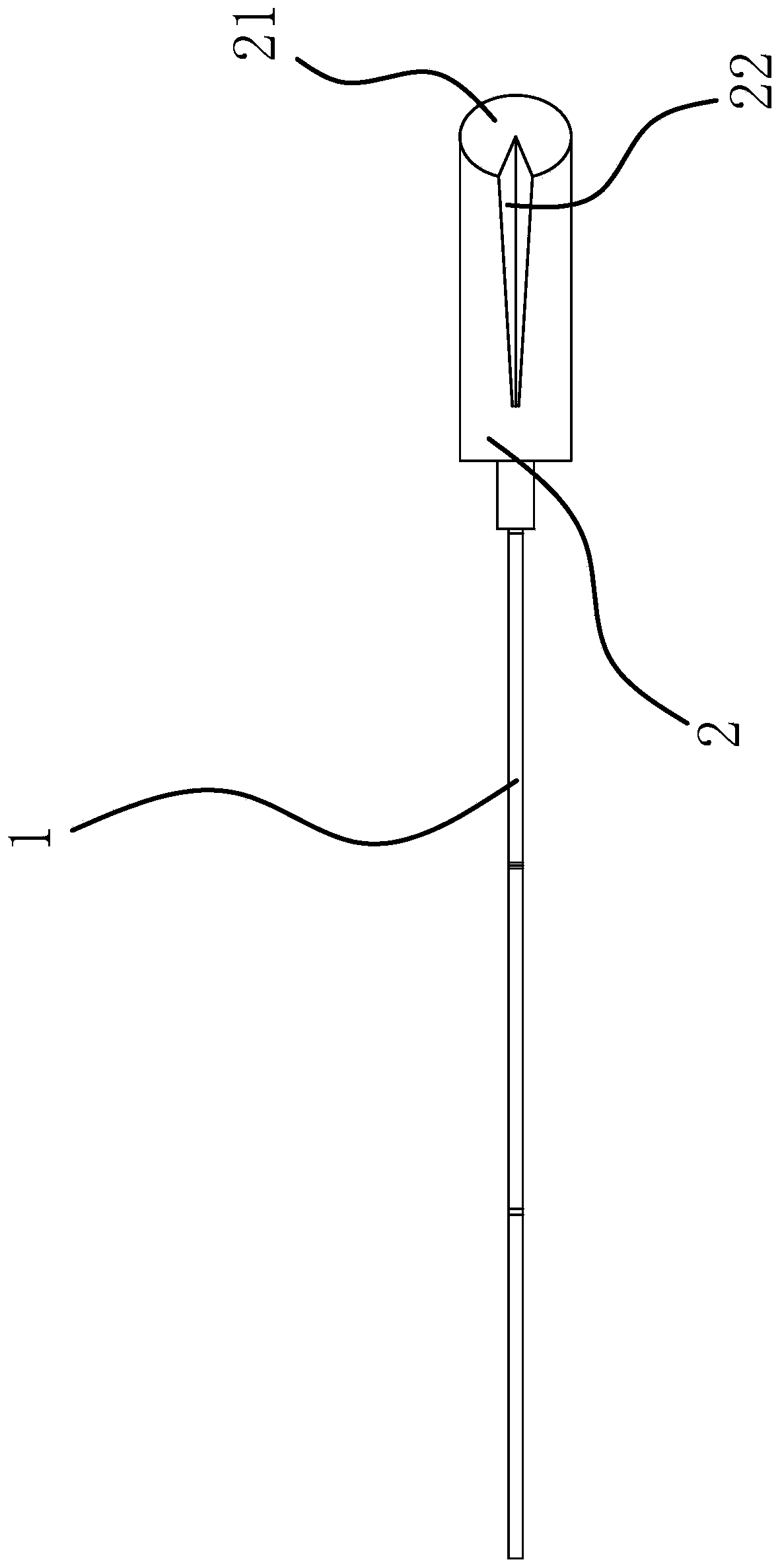 A silica sand sampling device