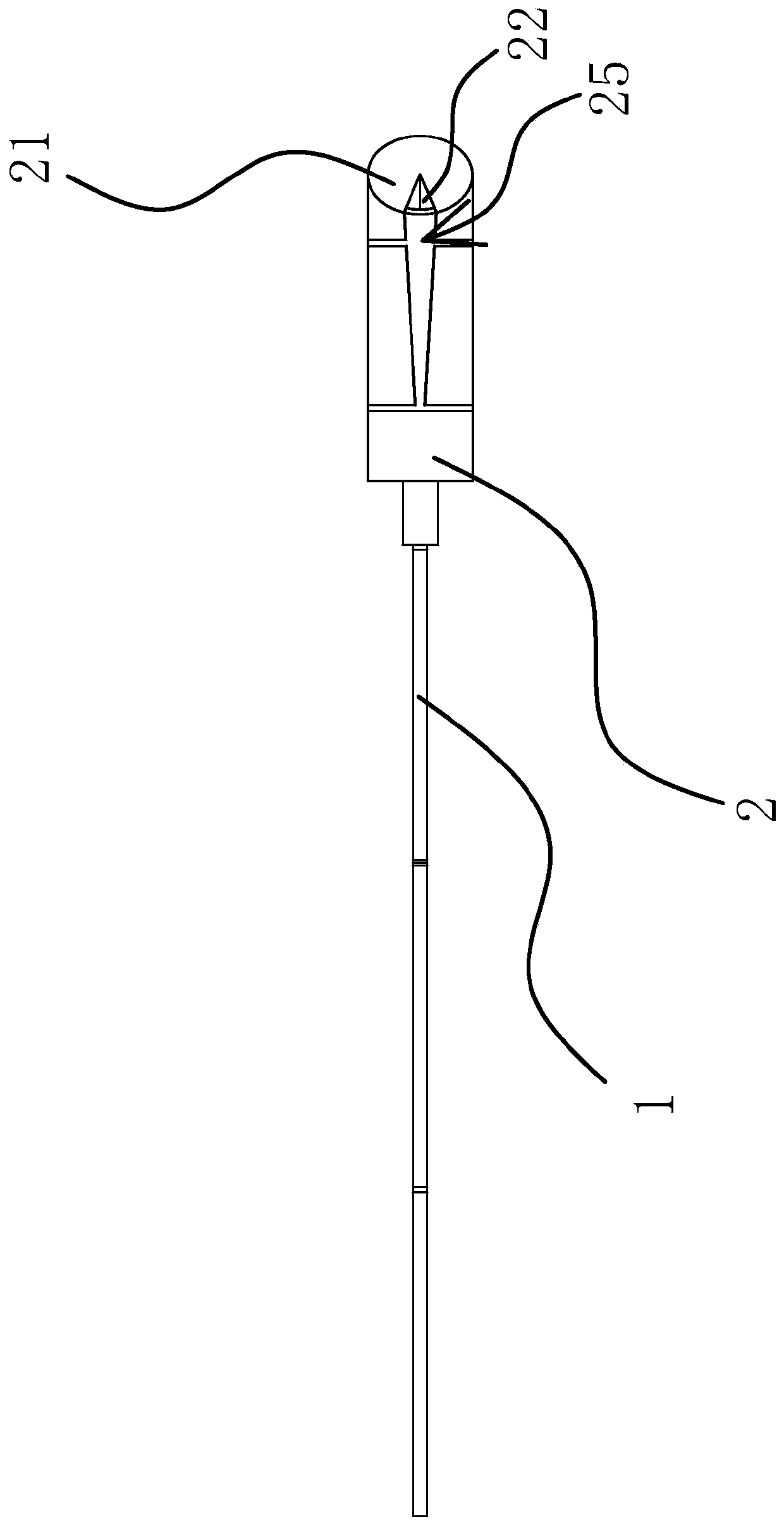 A silica sand sampling device