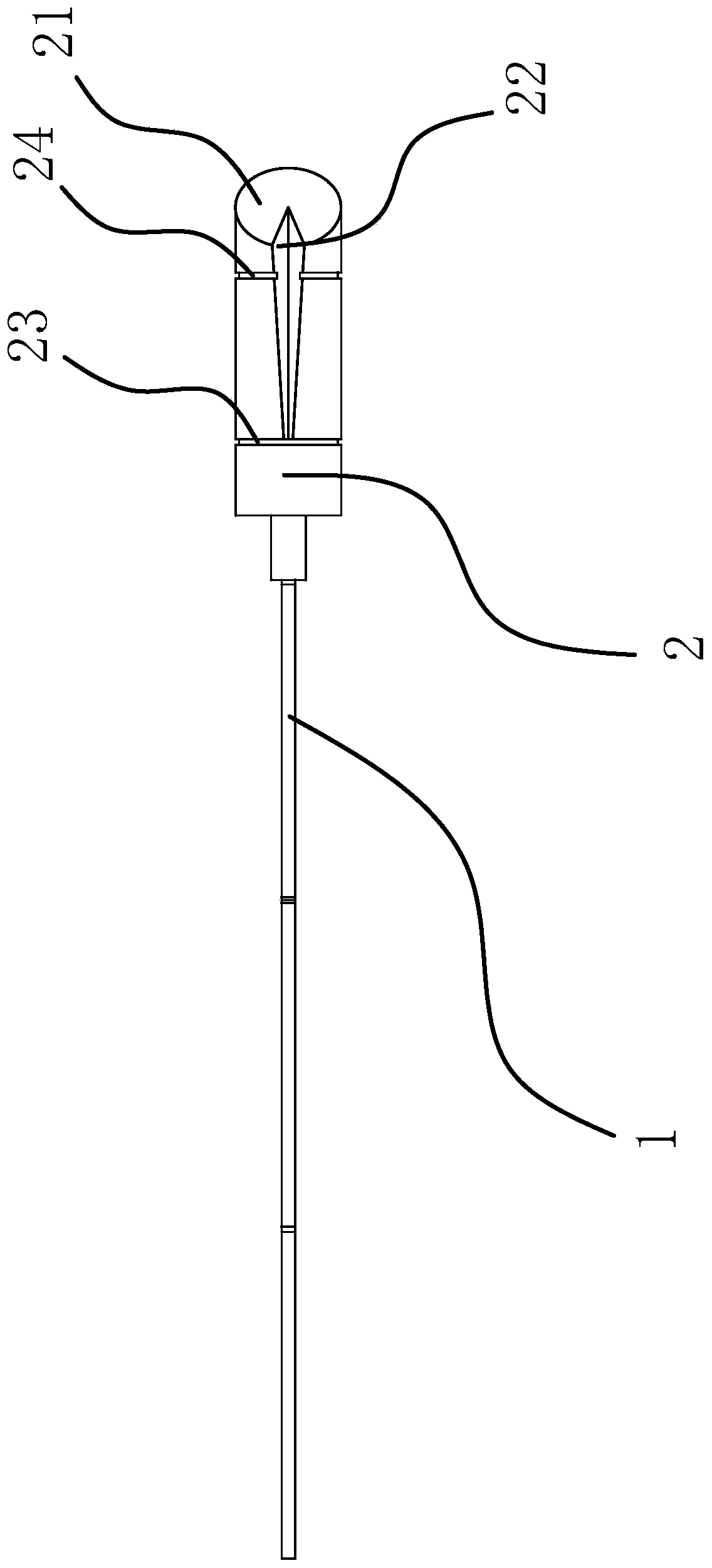 A silica sand sampling device