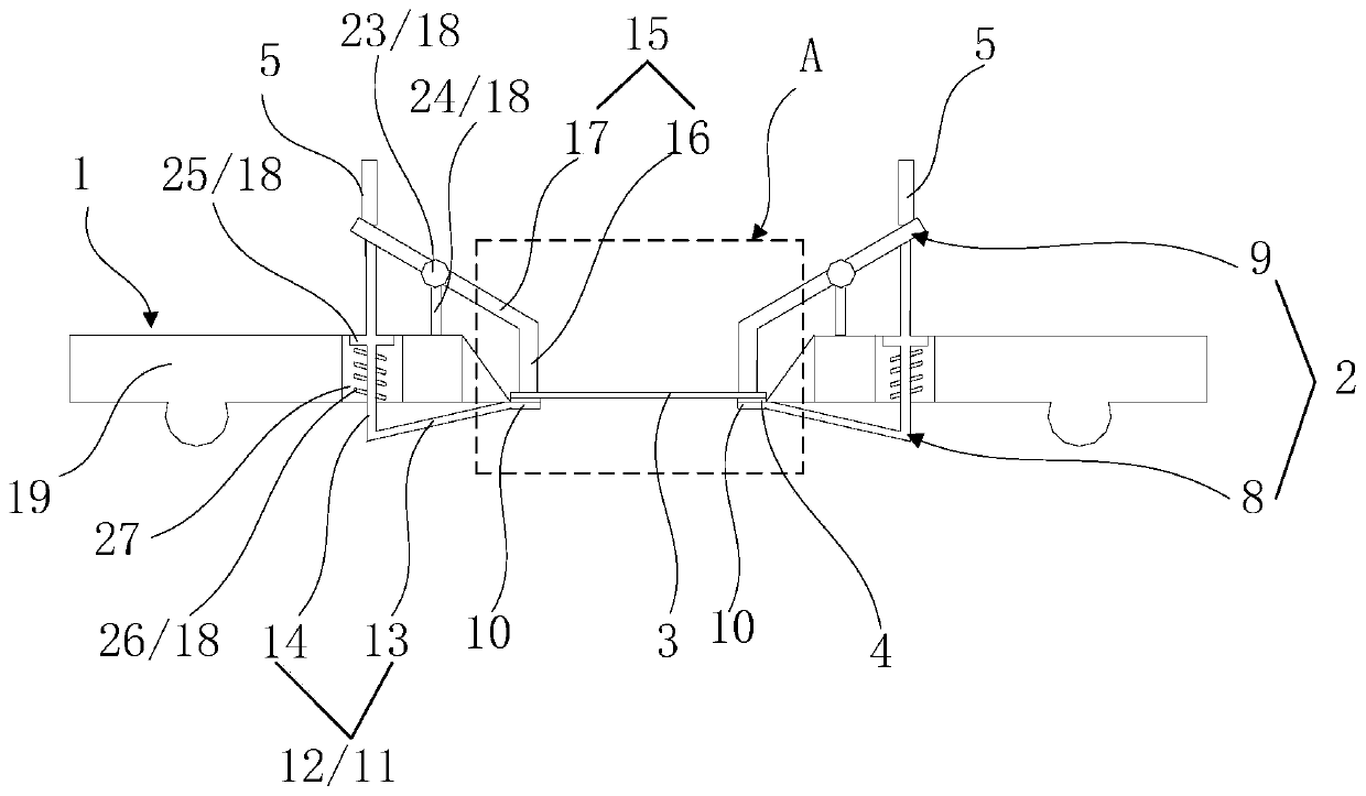 Clamping device applied to sputtering coating equipment, and sputtering coating equipment