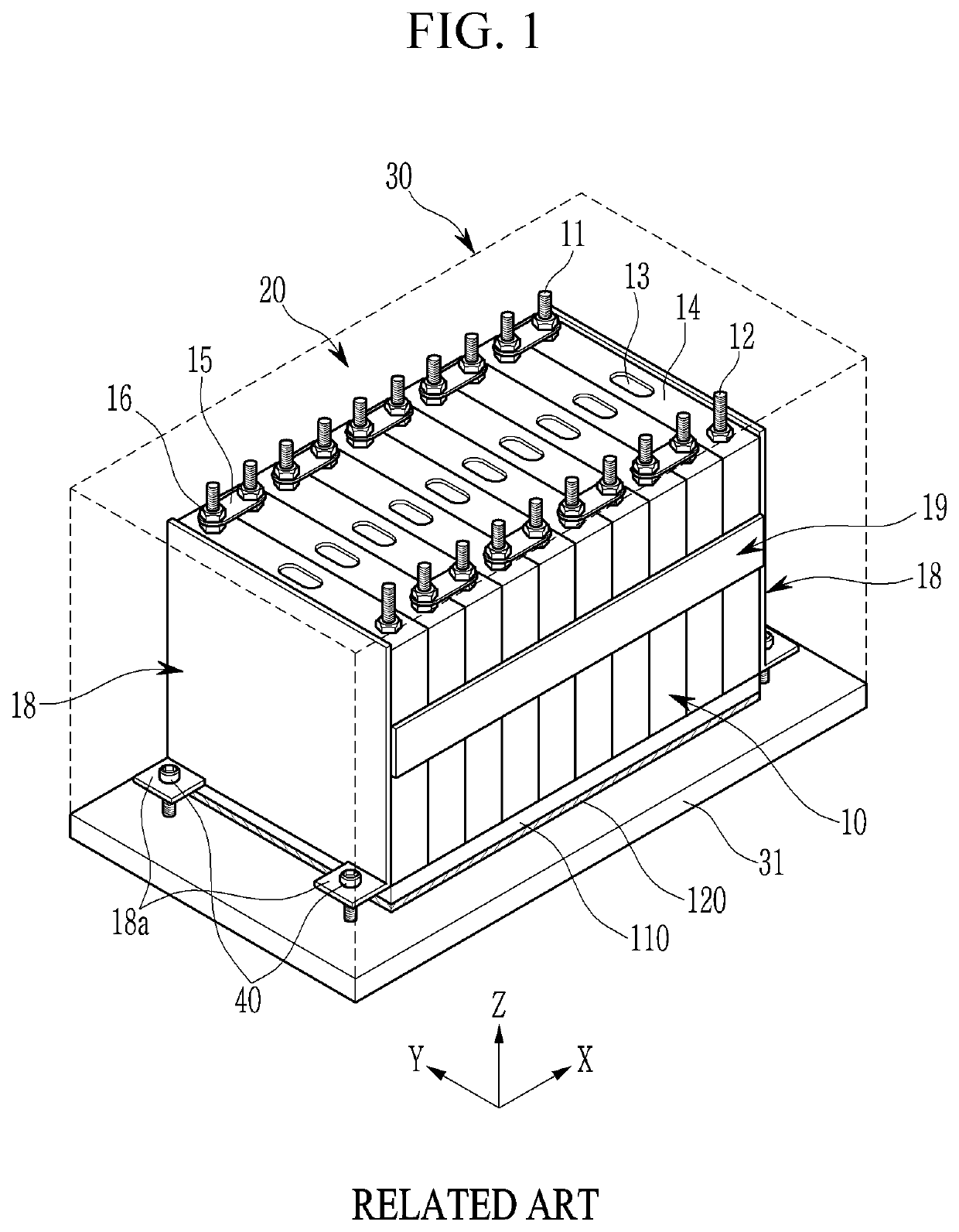 Battery pack and encapsulated interconnection for a battery pack