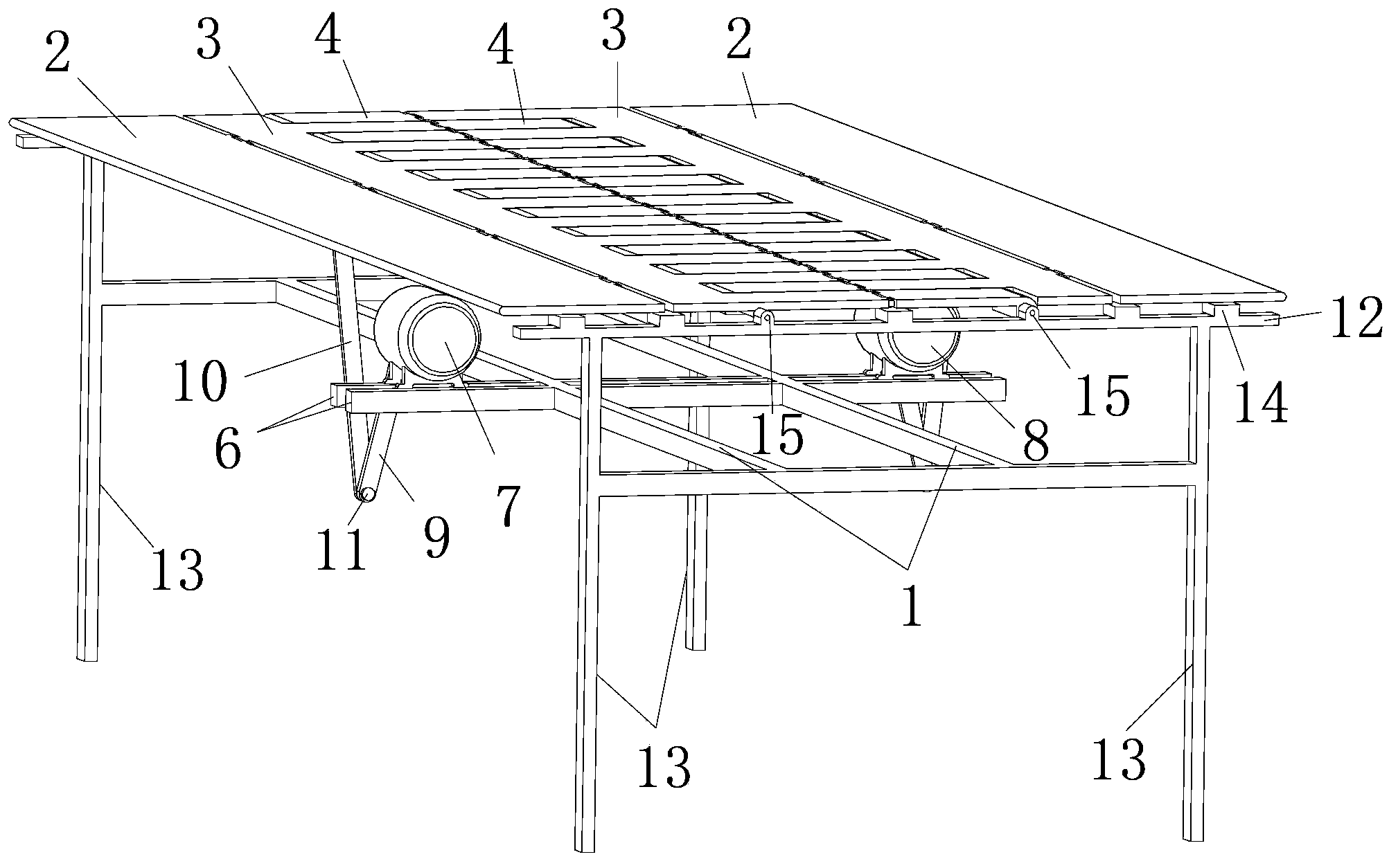 Automatic turning-over bed