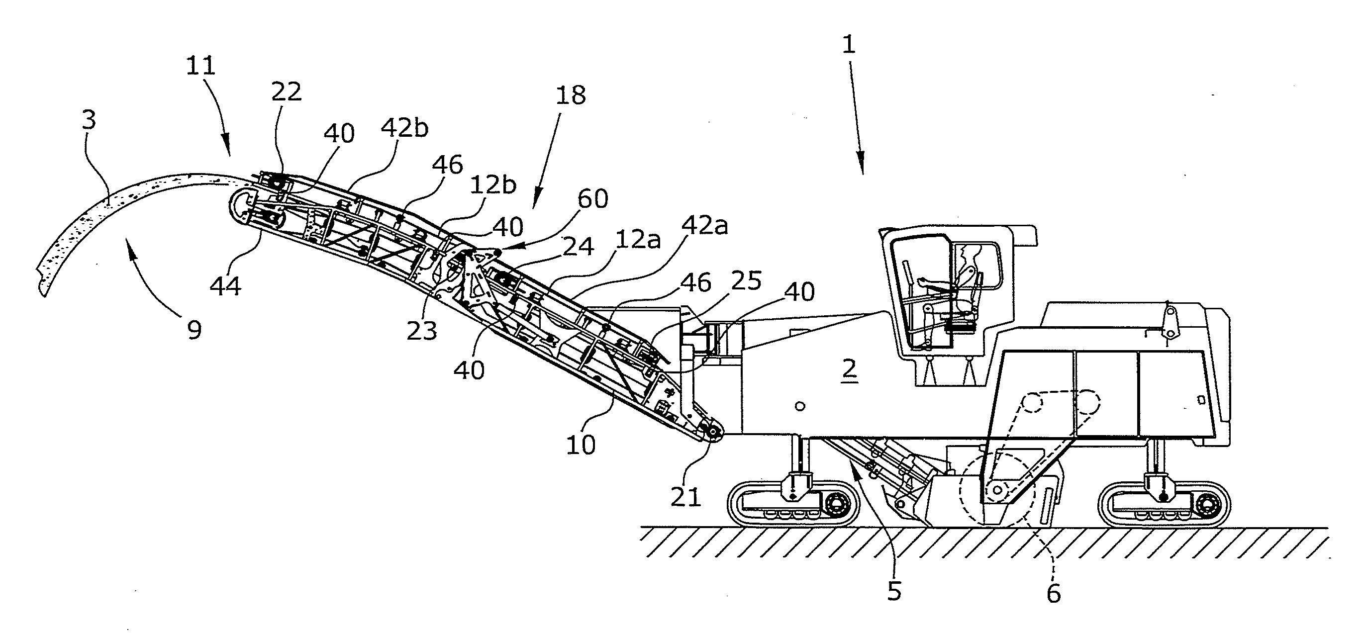 Construction Machine, As Well As Method For Milling Off And Transporting Away A Milled-Off Stream Of Material Of A Construction Machine