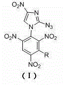 Nitroimidazole energetic compound substituted by polynitrobenzene and preparation method thereof