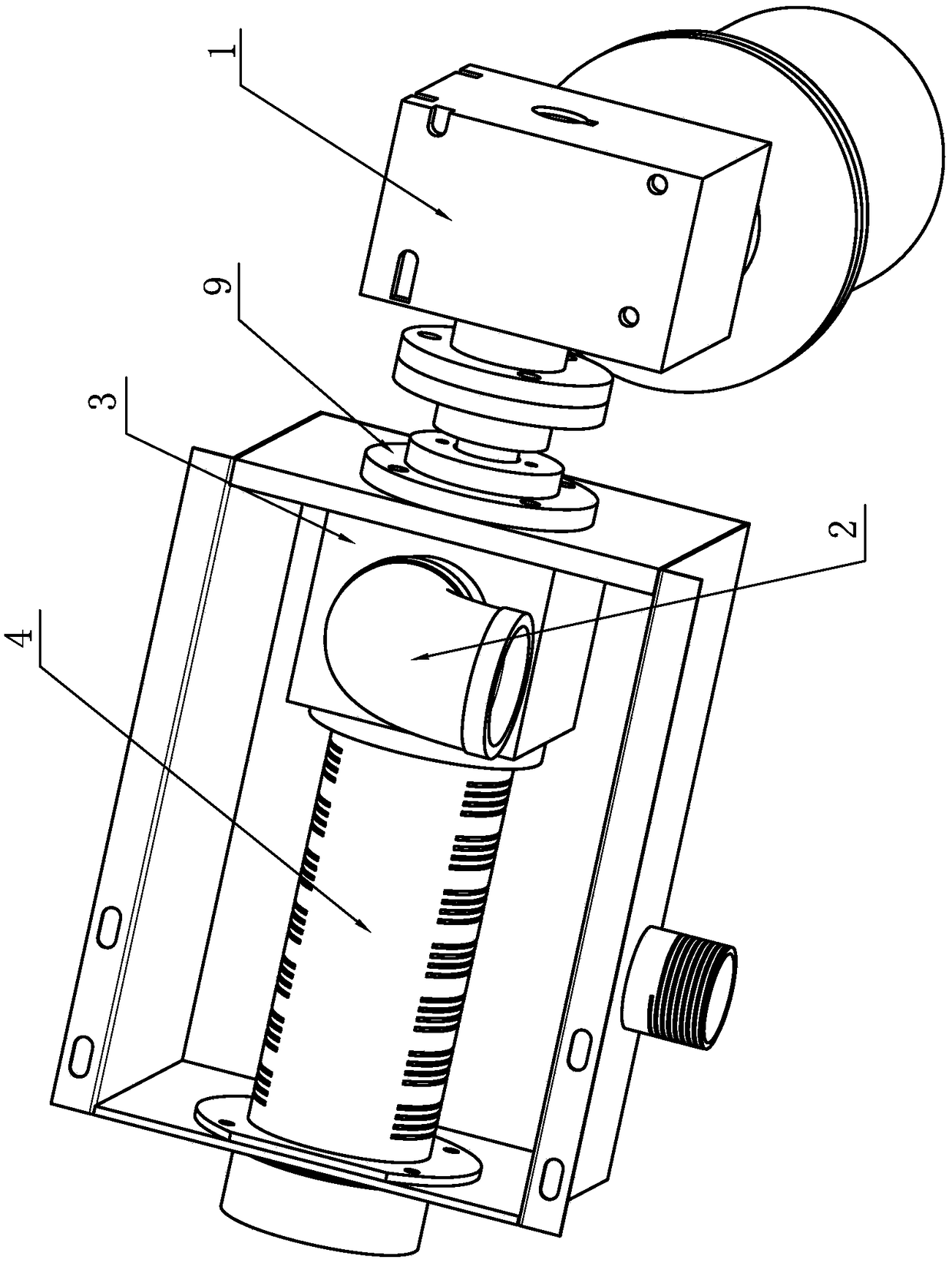 Spiral extrusion type solid-liquid separation device for kitchen waste