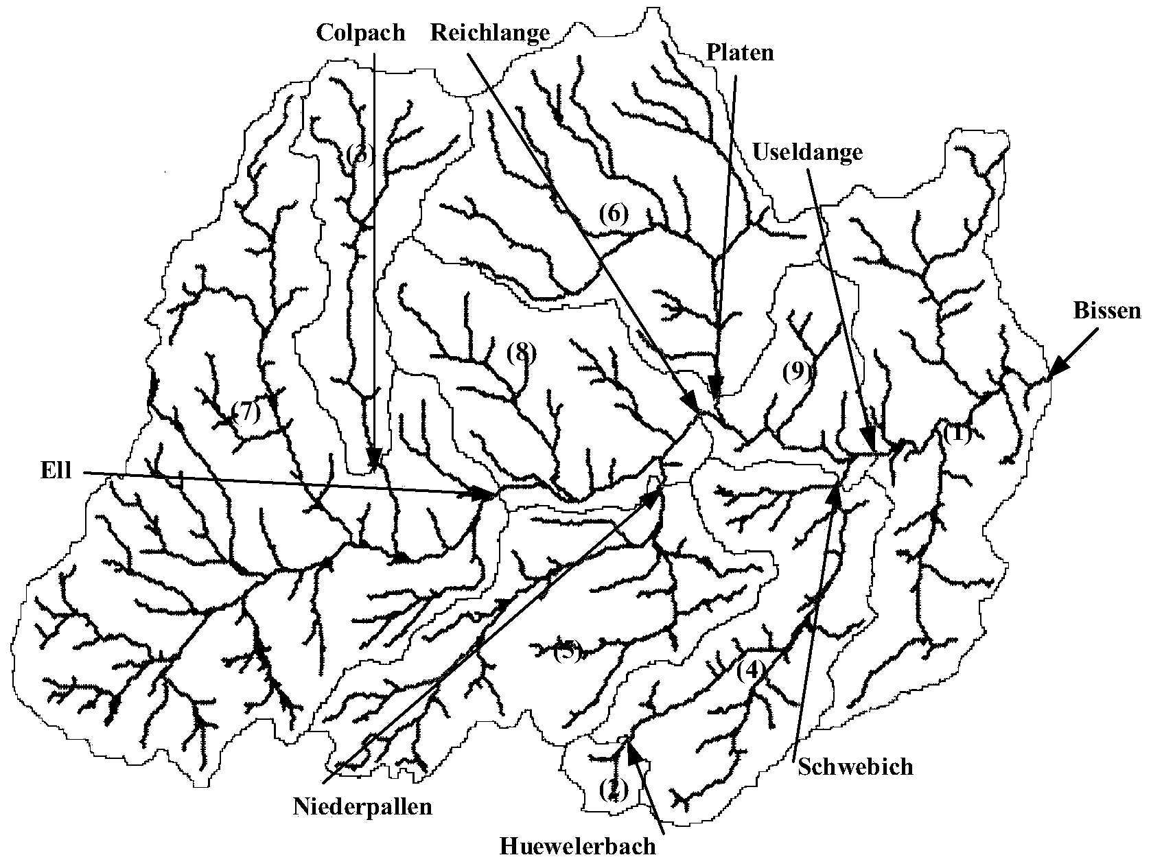 Linear reservoir retention confluence and nested watershed (multiple sub watersheds) confluence method