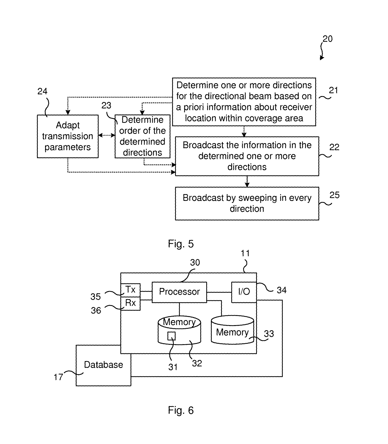 Method and network node for broadcasting