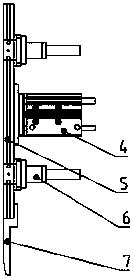 Pneumatic wire pushing take-up device