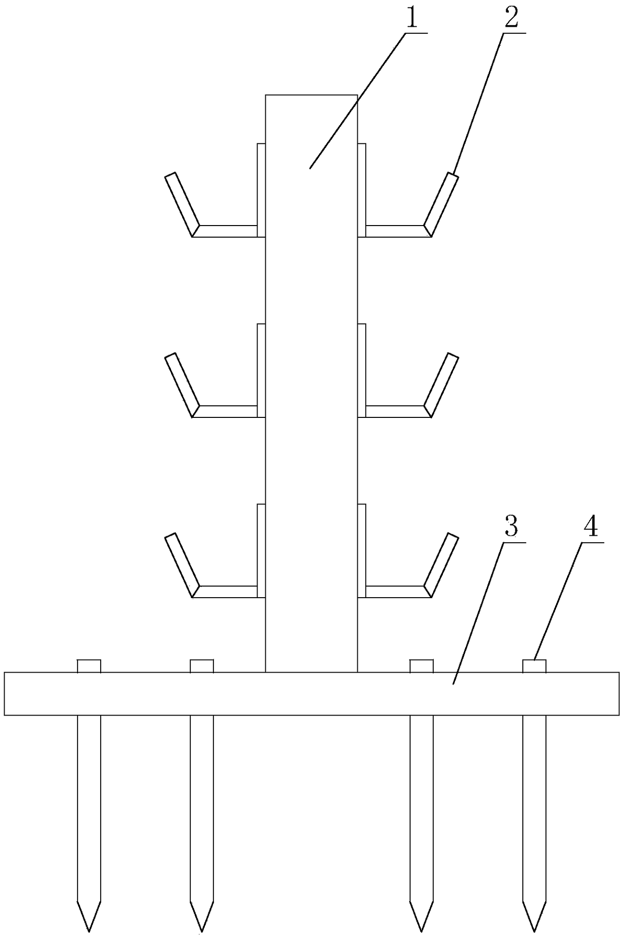 Supporting frame for petroleum pipeline