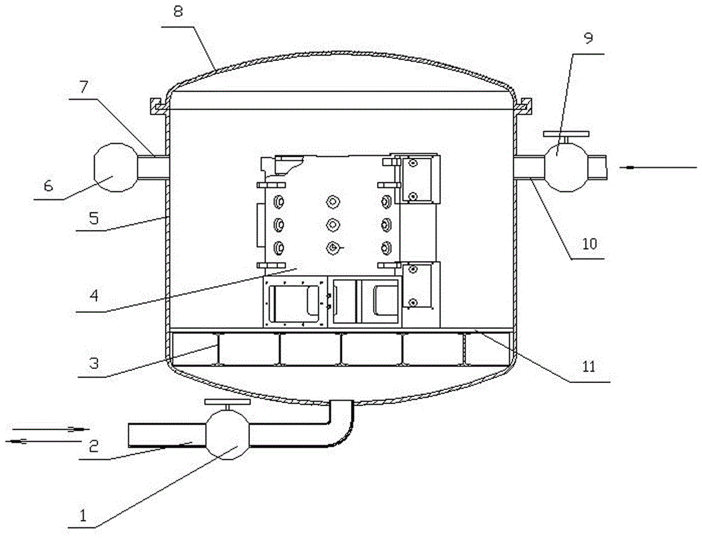 A kind of decontamination vacuum dipping tank and dipping method