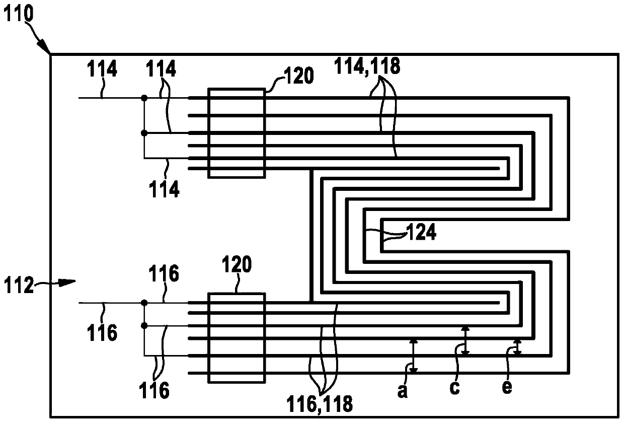 Sensor element for detecting particles of a measuring gas in a measuring gas chamber