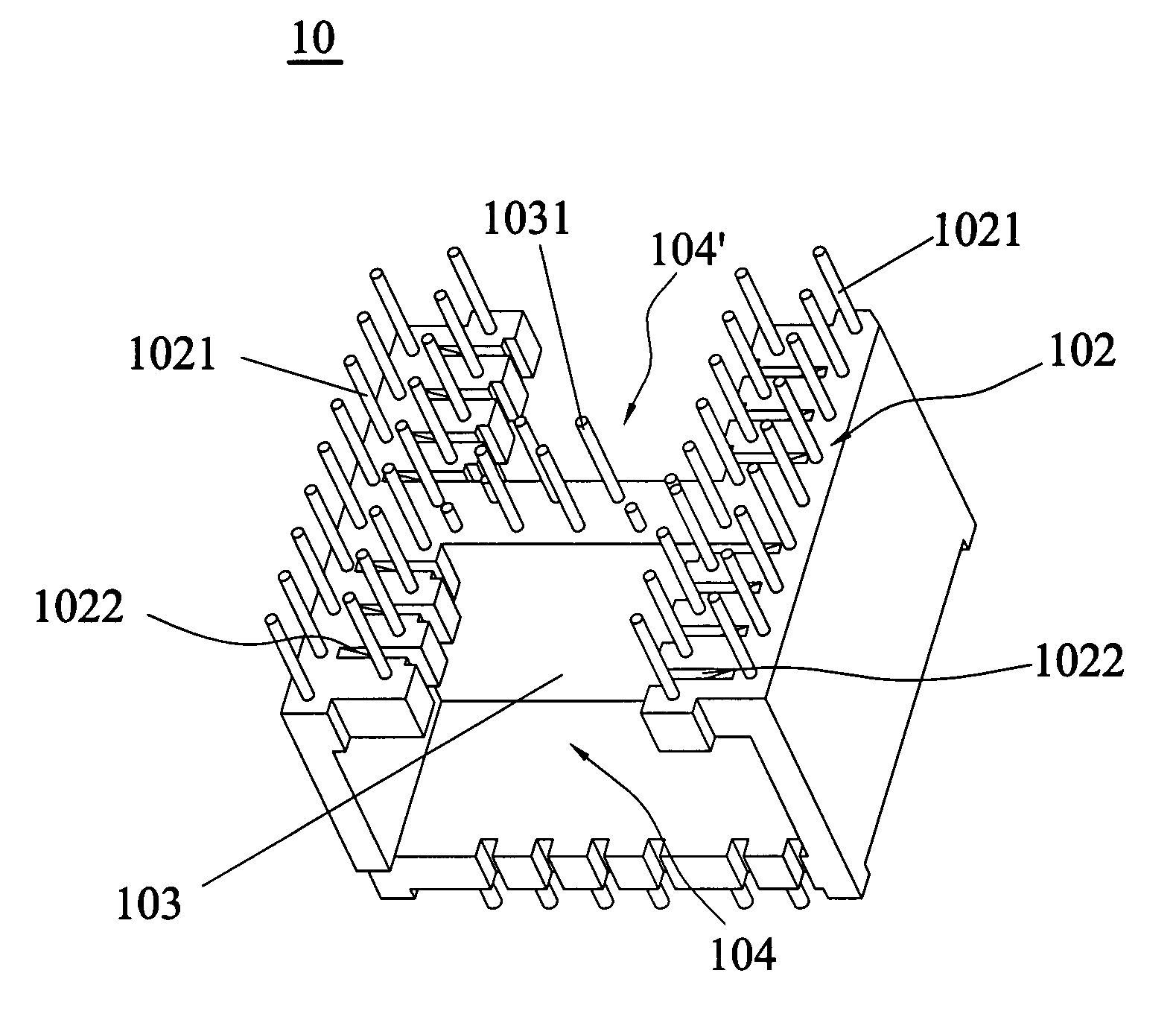 Filter and coil connecting frame thereof