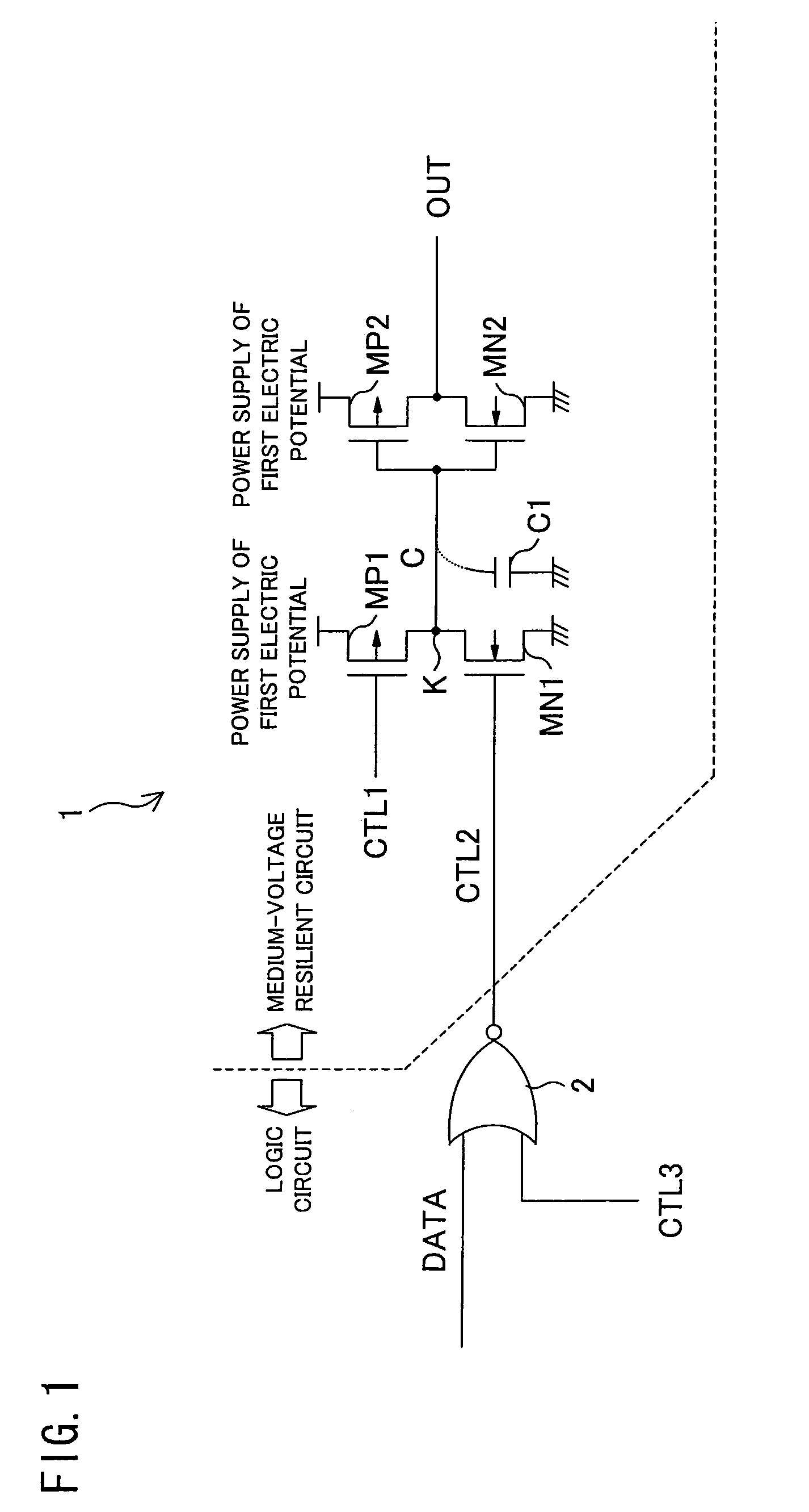 Level shifting circuit and display element driving circuit using same