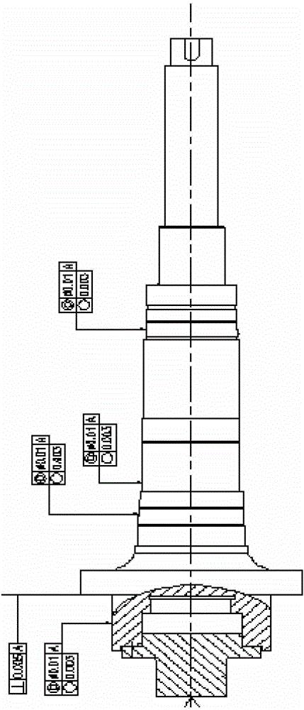 Machining method of high-accuracy cutter shaft of rotary shear