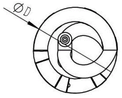 Radiofrequency ablation catheter of spiral structure and device with radiofrequency ablation catheter