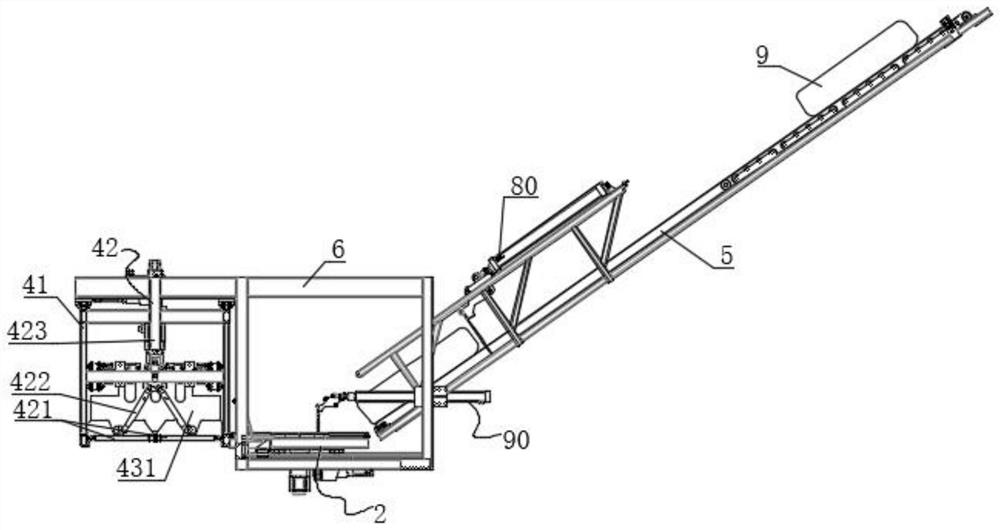 Turning plate type loading and stacking equipment