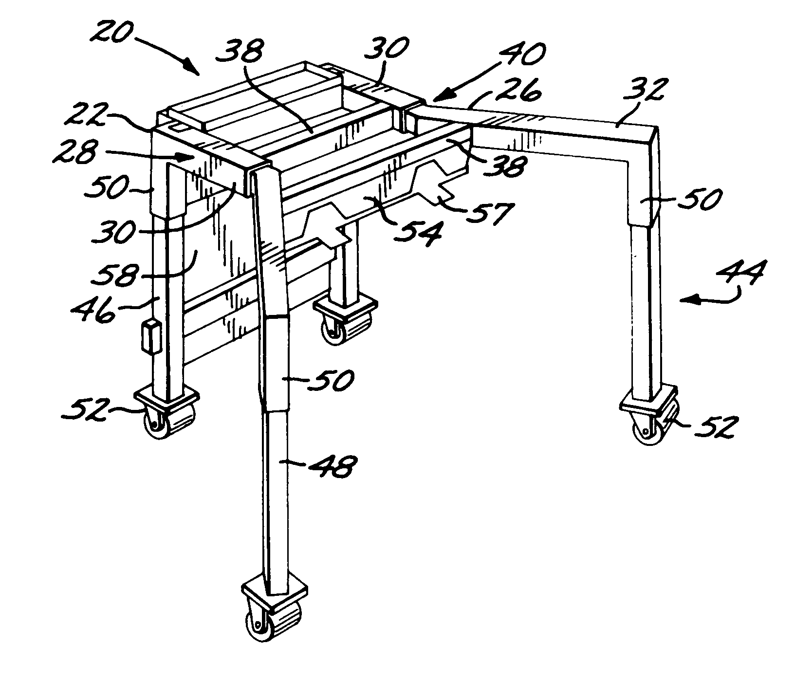 Support structure with Y-shaped support stand