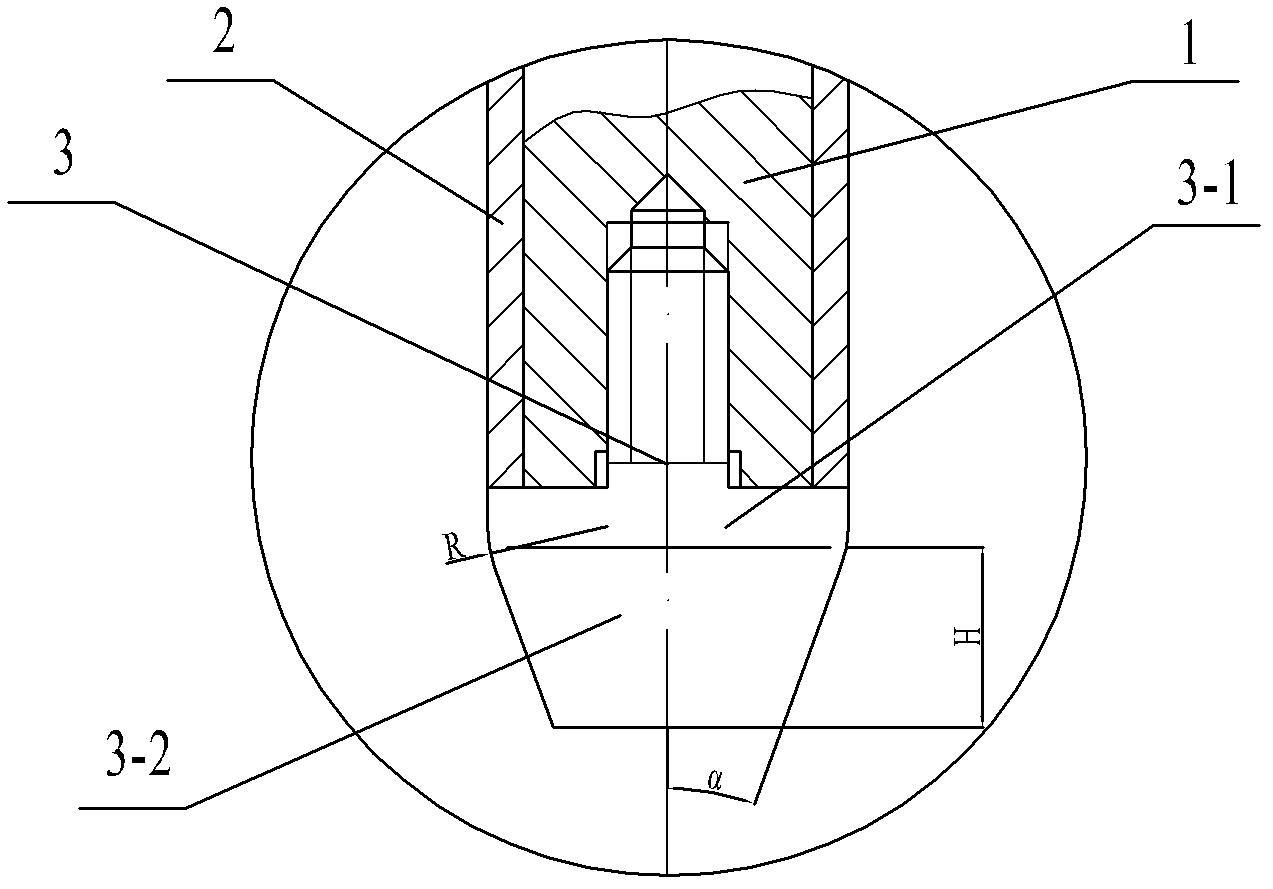 Squeezing needle used for producing lubrication-free heat squeezing seamless pipe material