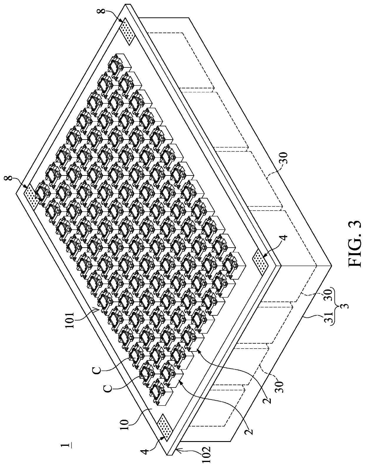 Chip testing device