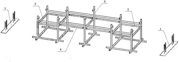 Unit module-assembled and disassembled assembly jig