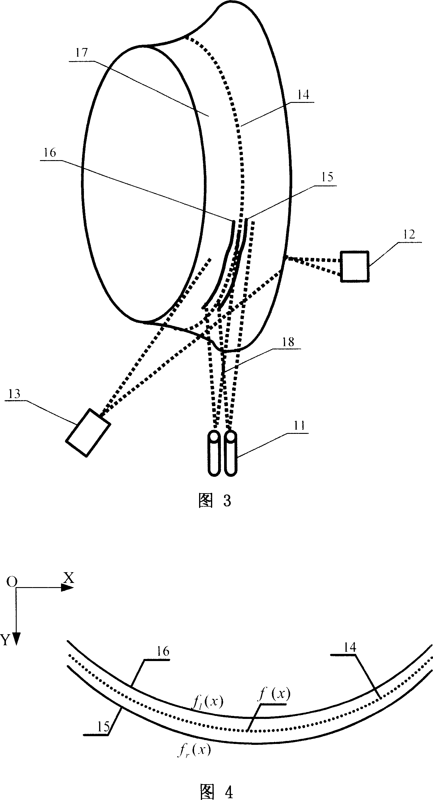On-line detection method and device for vehicle wheel set diameter