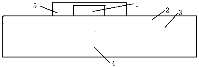 Method for etching heterojunction bipolar transistor base substrate by employing single-layer mask