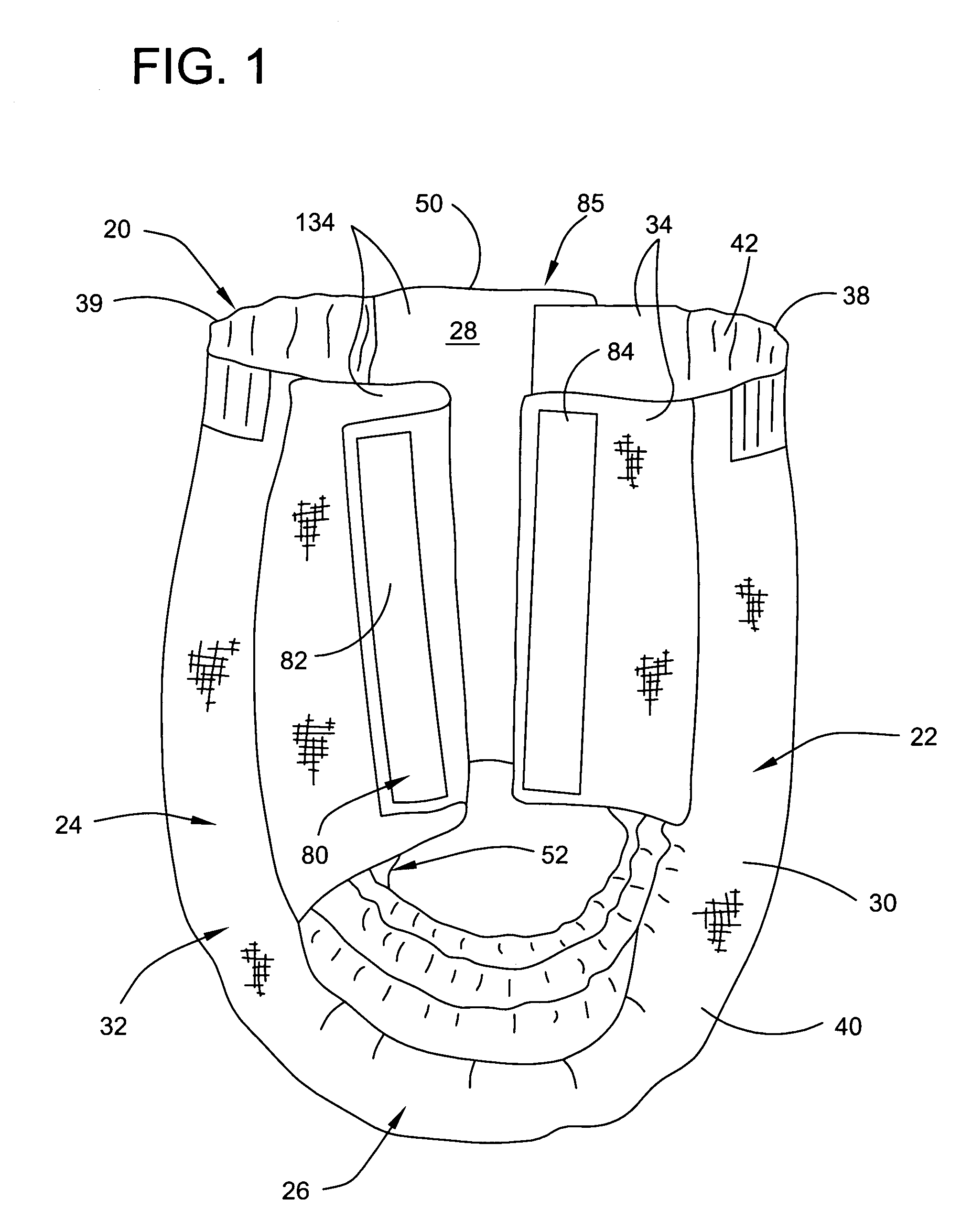 Absorbent article having an absorbent structure secured to a stretchable component of the article
