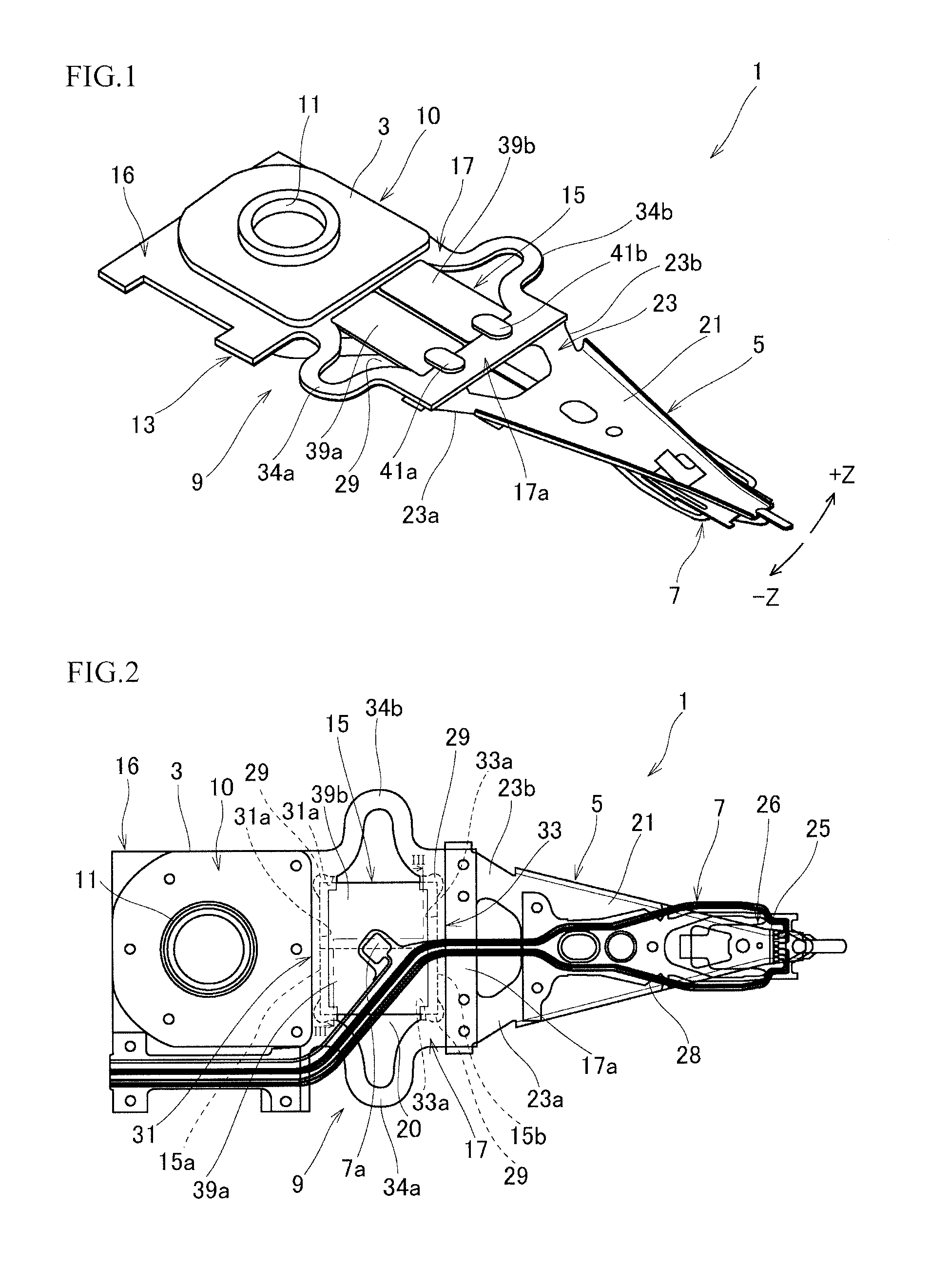 Head suspension having actuator in which piezoelectric element is bonded with bonding tape, actuator and method of attaching piezolectric element with bonding tape