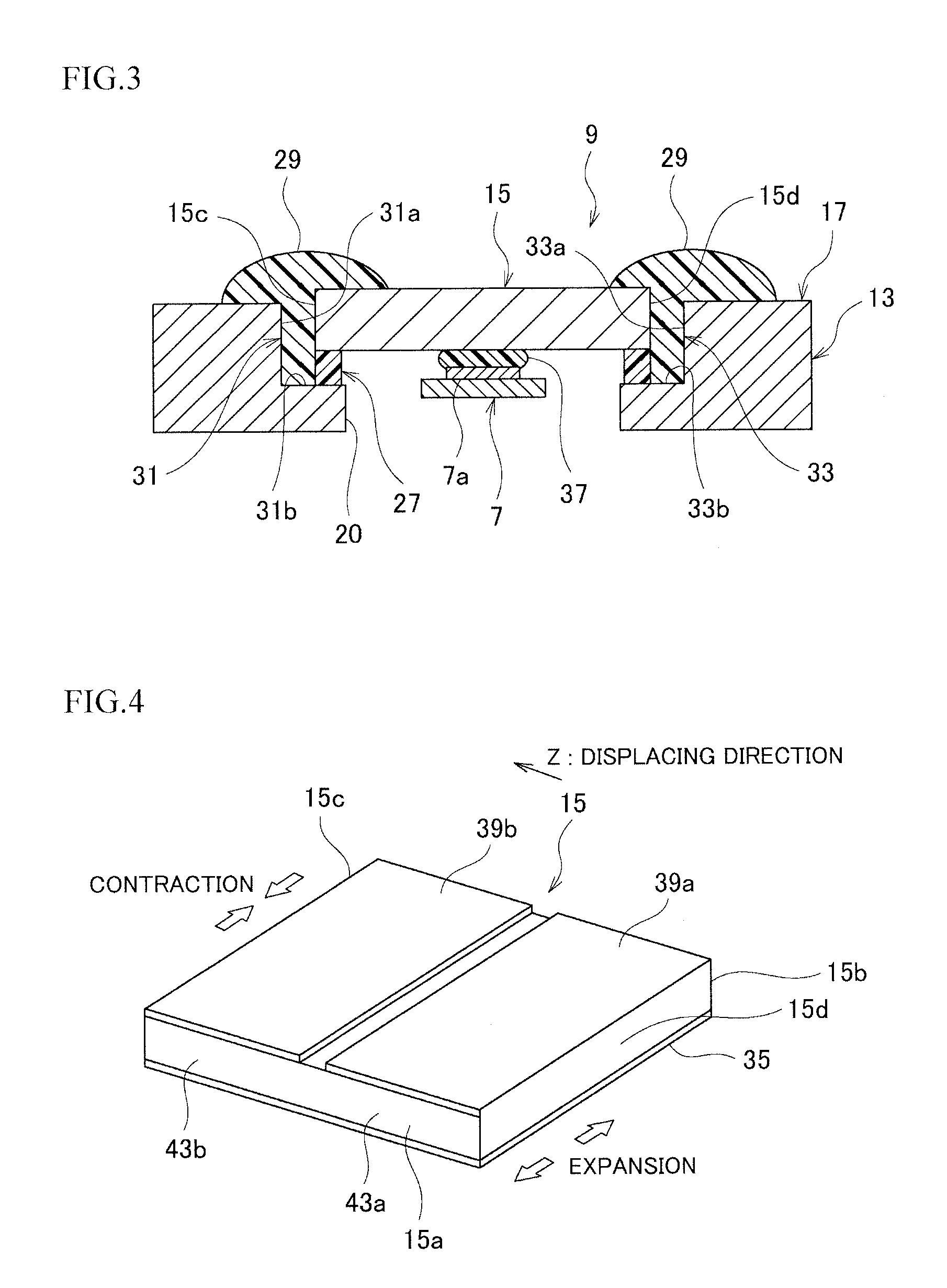Head suspension having actuator in which piezoelectric element is bonded with bonding tape, actuator and method of attaching piezolectric element with bonding tape