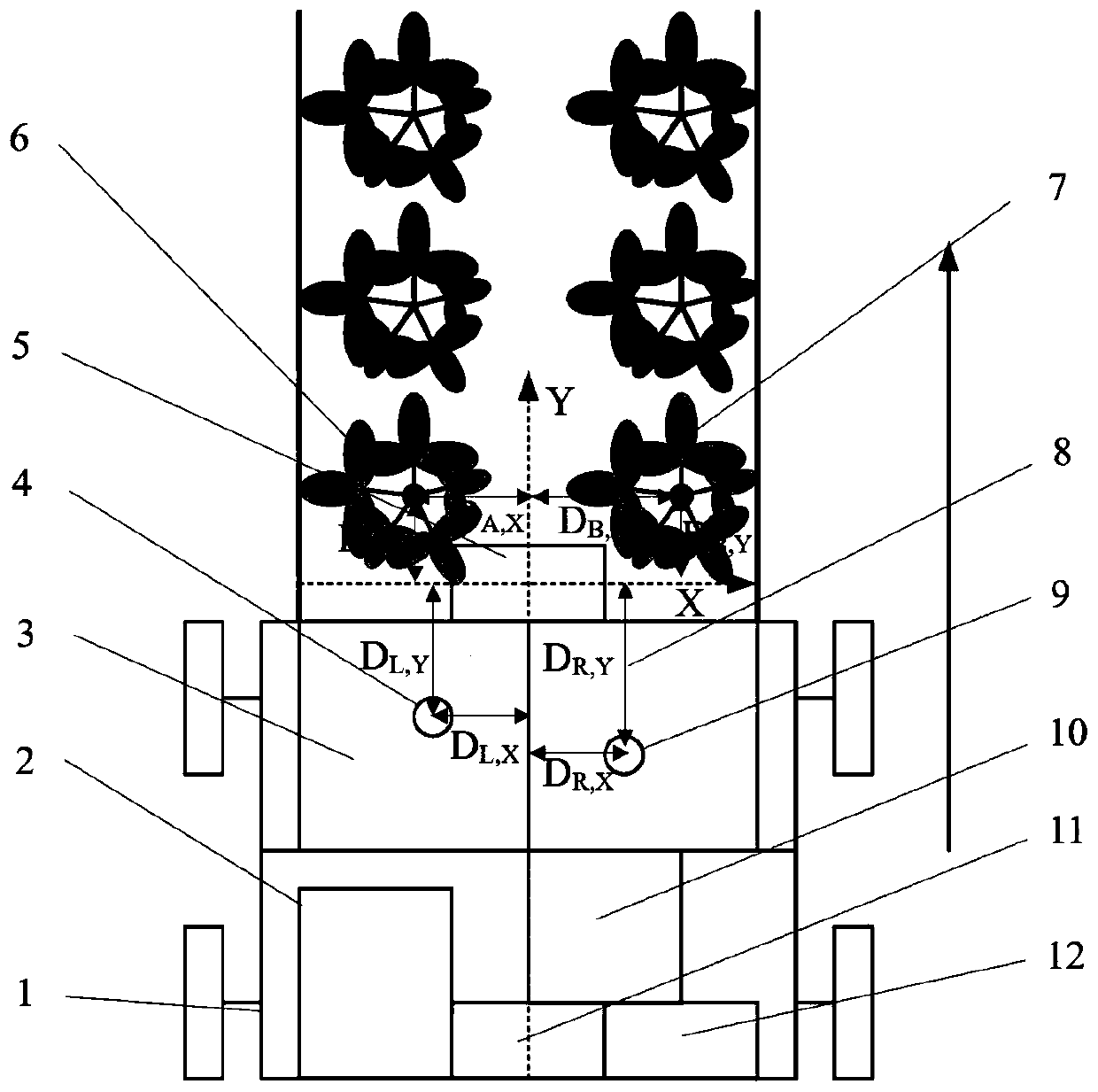 Circumferential air-conveying pesticide application robot within greenhouse strawberry canopy and realization method of circumferential air-conveying pesticide application robot