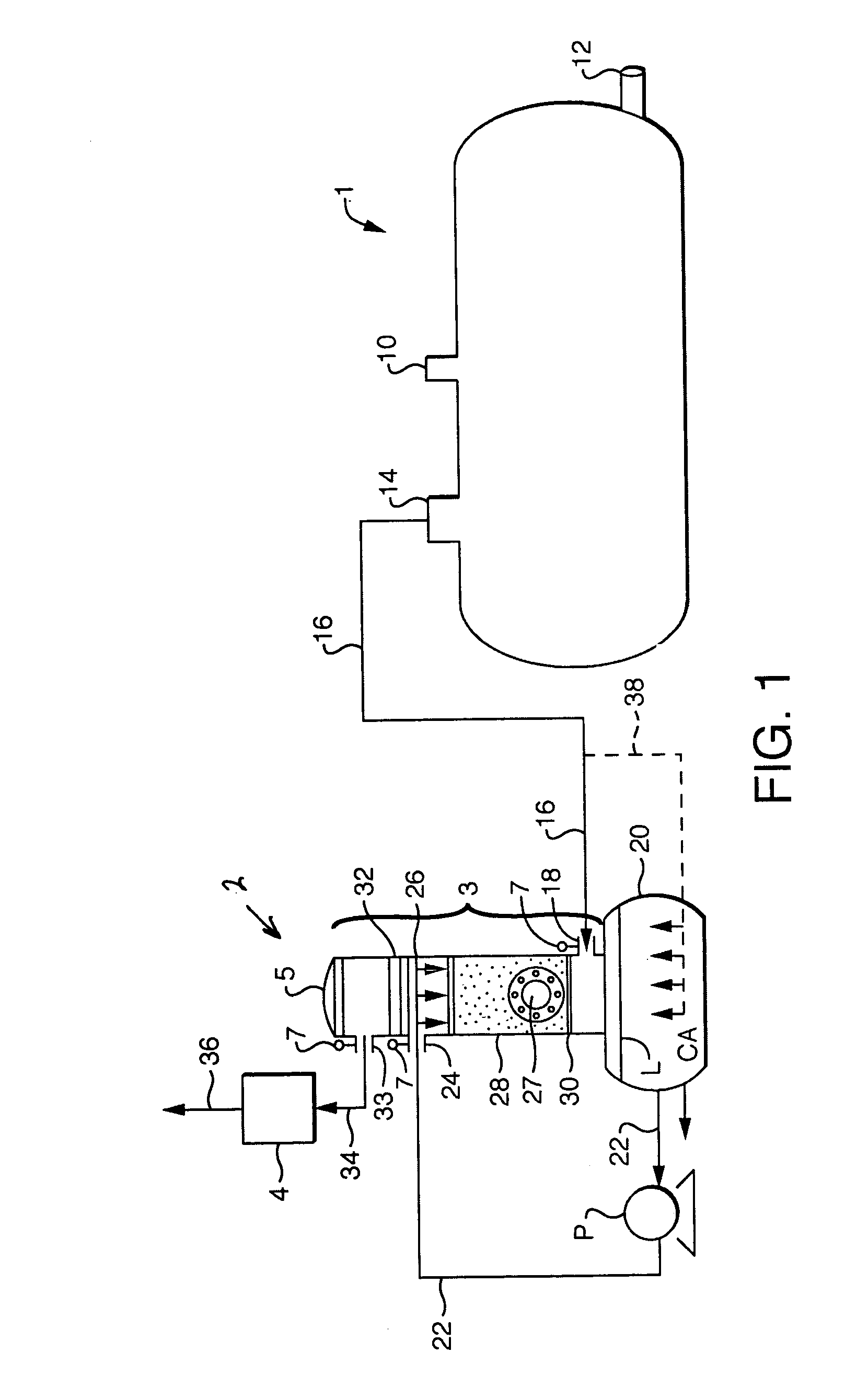 Apparatus and method for removing volatile organics from vented gases