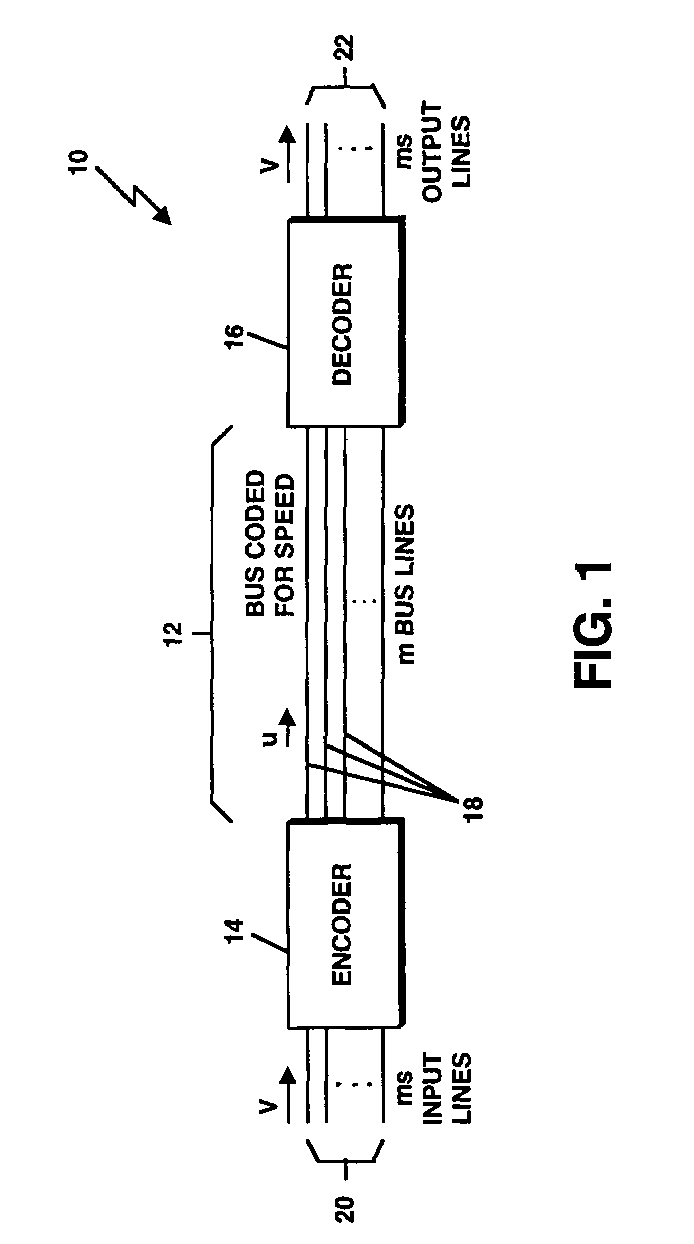 Method and apparatus for reducing delay in a bus provided from parallel, capacitively coupled transmission lines