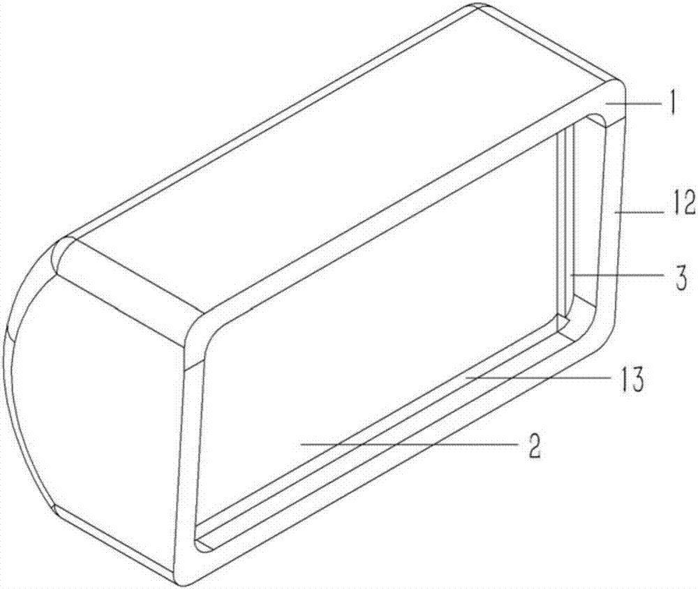 A structure-optimized automobile rearview mirror