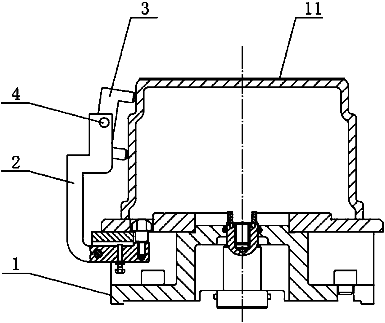 Special clamp structure for large-power brake drum