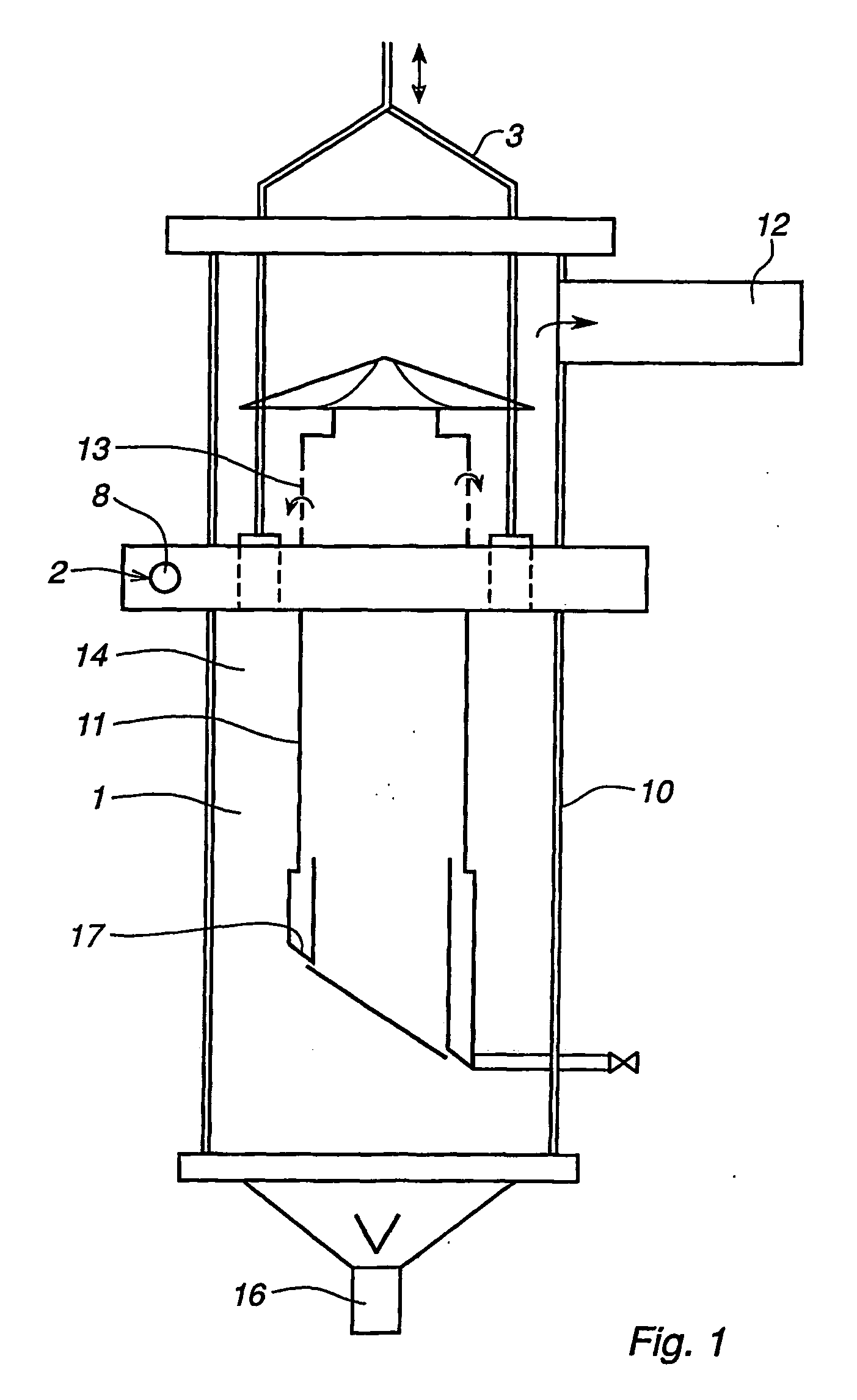 Inlet device and a method of controlling the introduction of a fluid into a separator
