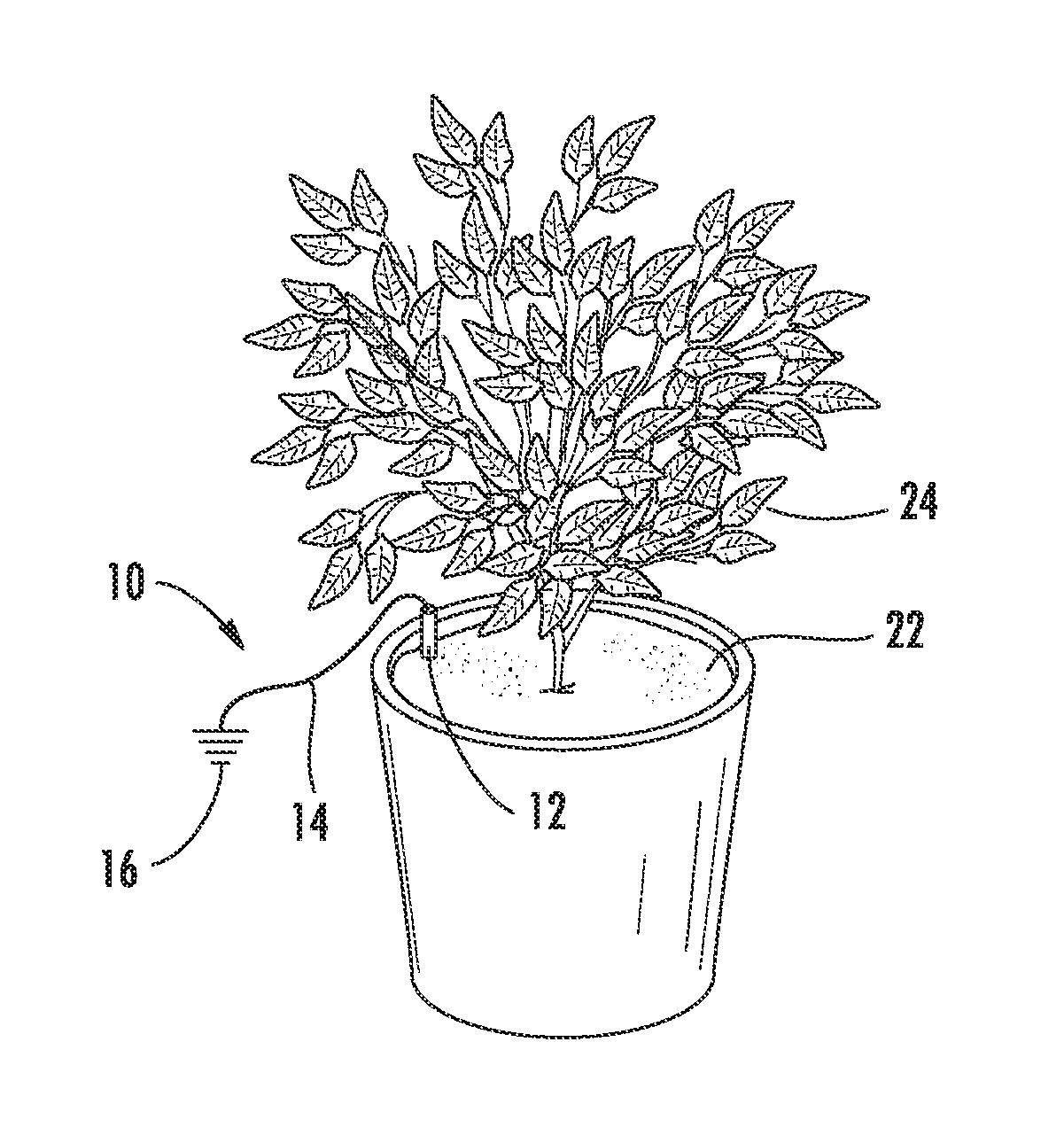 Method and system for organic cultivating and environmental control of container grown plants