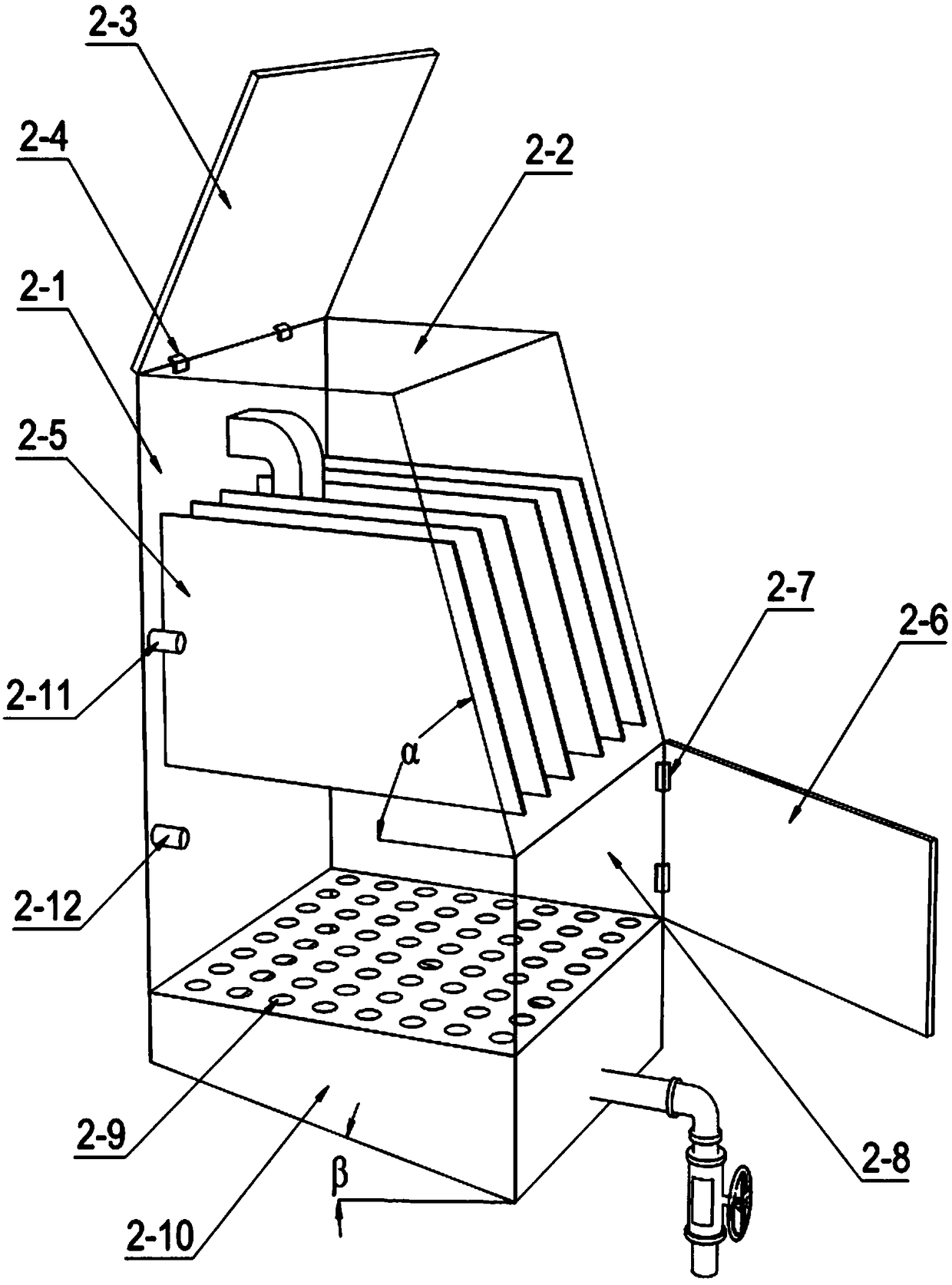 A device for harmless treatment of community domestic waste and its working method