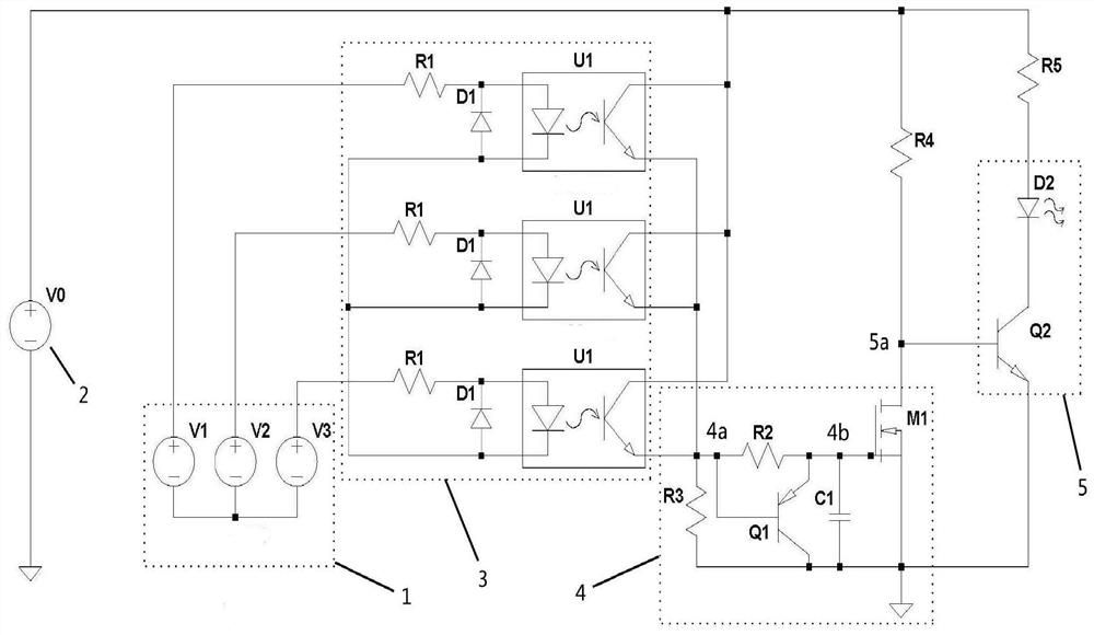 Zero-crossing pulse counting open-phase detection circuit