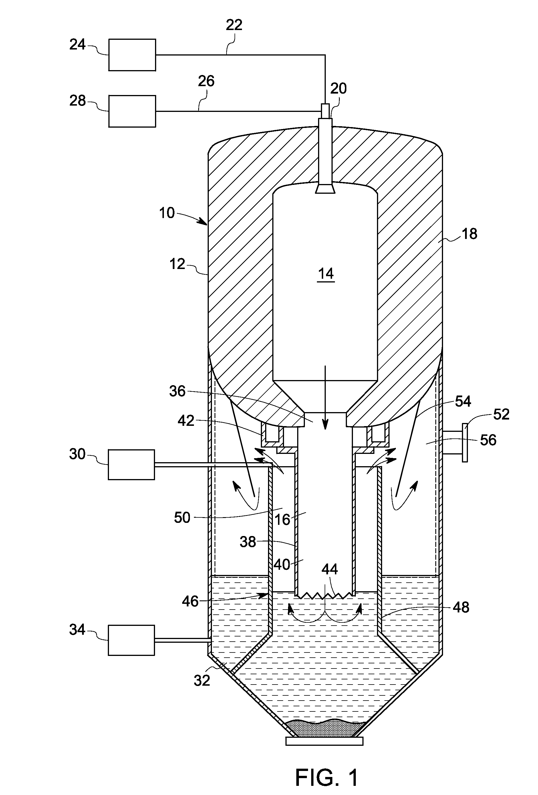 Quench chamber assembly for a gasifier