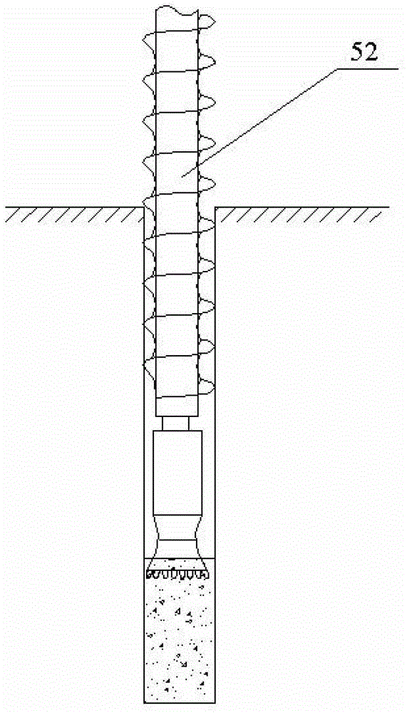 Equipment for one-time pile forming into rock of screw pile driver and pile forming method