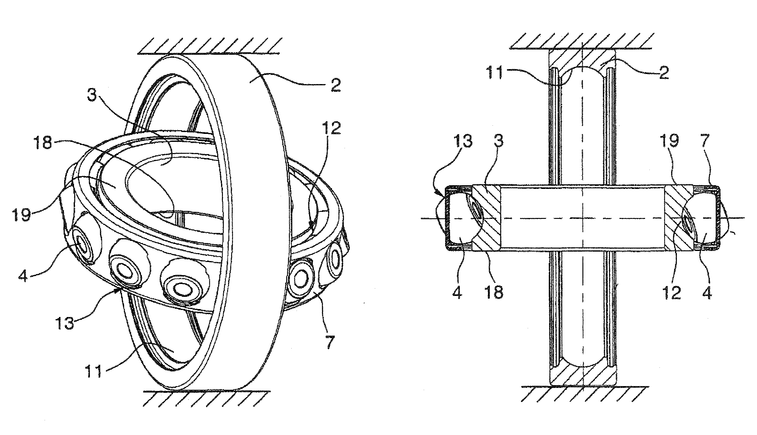 Ball roller bearing and method for the installation of such a ball roller bearing