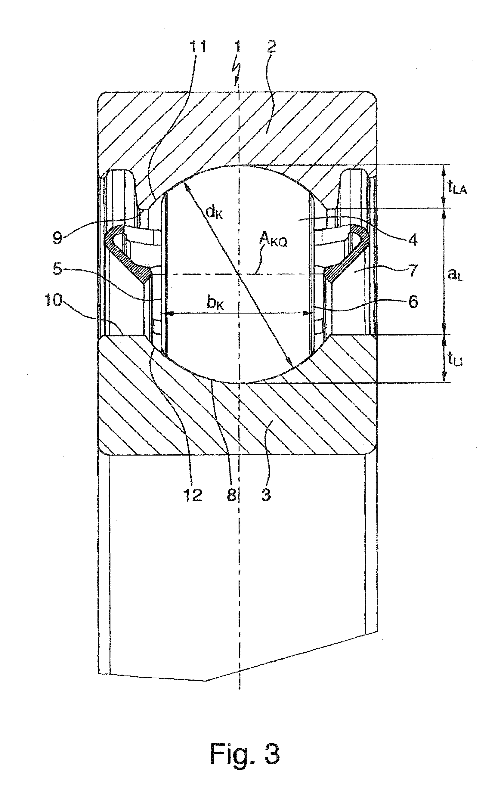 Ball roller bearing and method for the installation of such a ball roller bearing