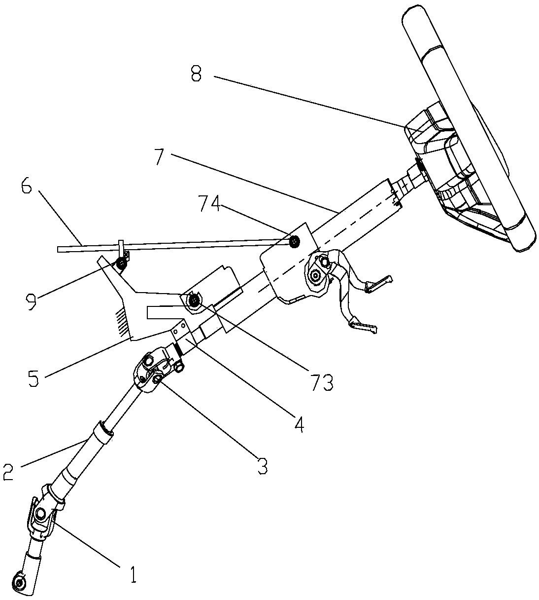 Foldable steering control system