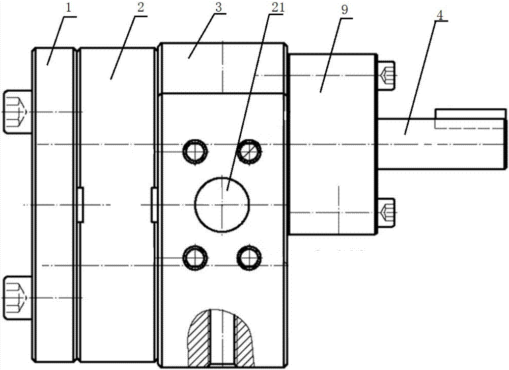 Gear pump with phase dislocation gear compensation structures