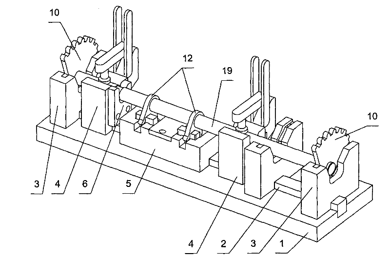 Rotating shaft welding fixture of drawer seat drive mechanism of low-voltage switch board