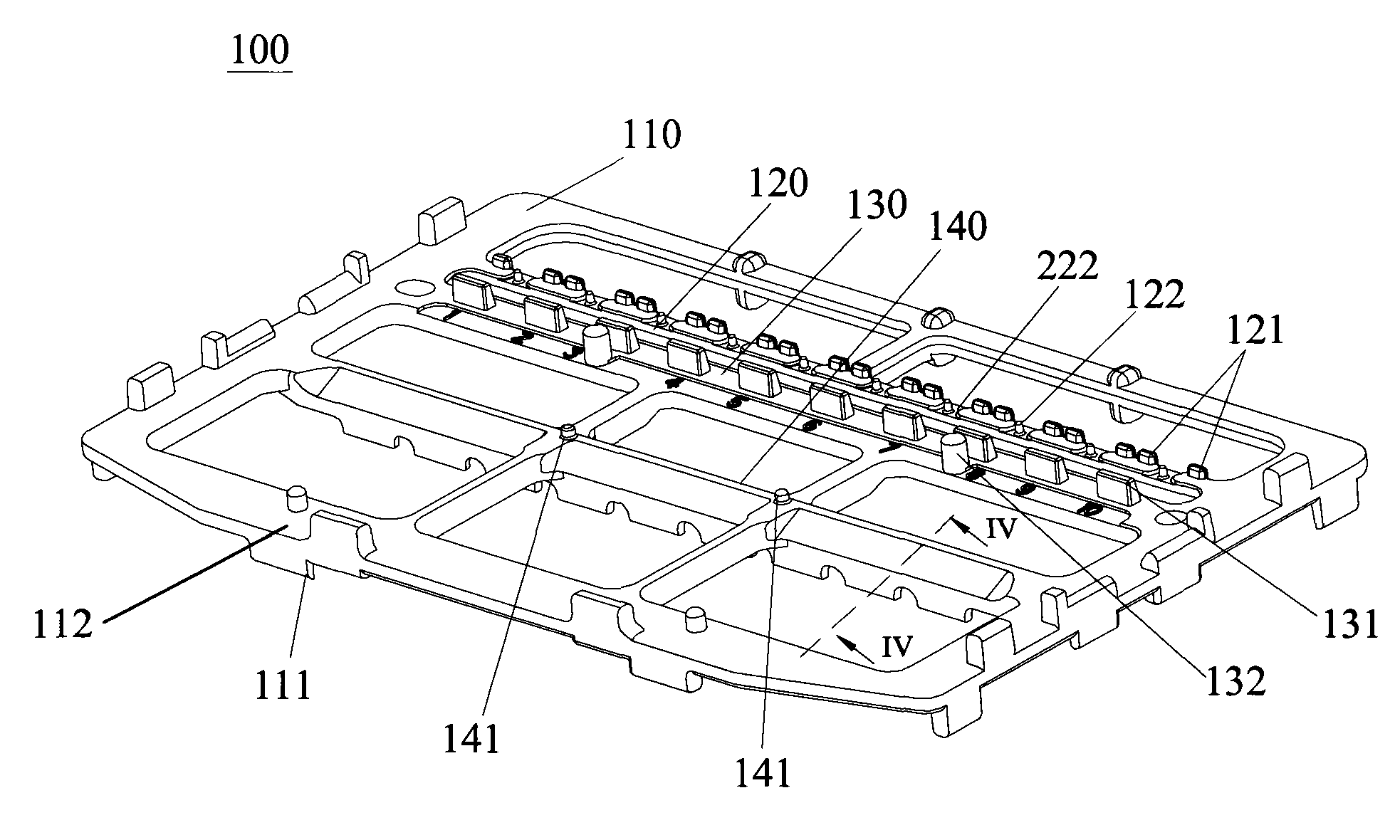 Magnetic head folded-piece combined general tray and general tray combination thereof