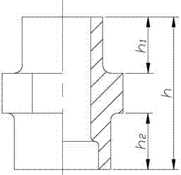 Device and method for one-step multi-directional composite forming of middle flange pipe joint of round bar material